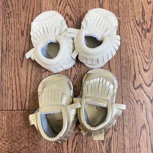 BUNDLED Pre-Loved HANDMADE Leather Fringed Mocs